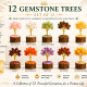 Mini Gemstone Trees (Set of 12)