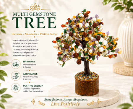 Multi Gemstone Prosperity Tree