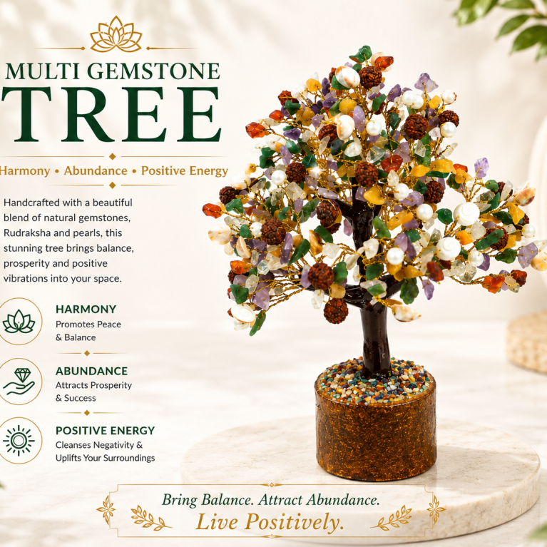 Multi Gemstone Prosperity Tree
