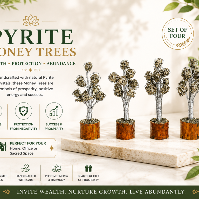 Pyrite Money Tree – Set of 4