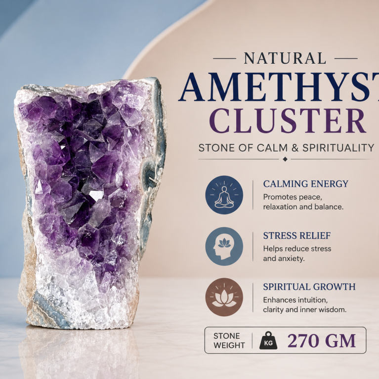 Amethyst Cluster 270 GM