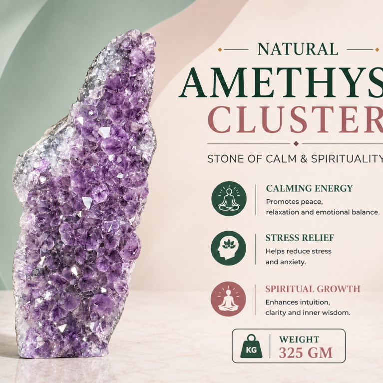 Amethyst Cluster 325 GM