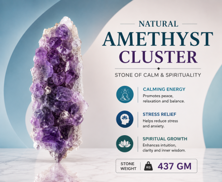 Amethyst Cluster 437 GM