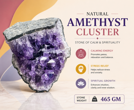 Amethyst Cluster 465 GM