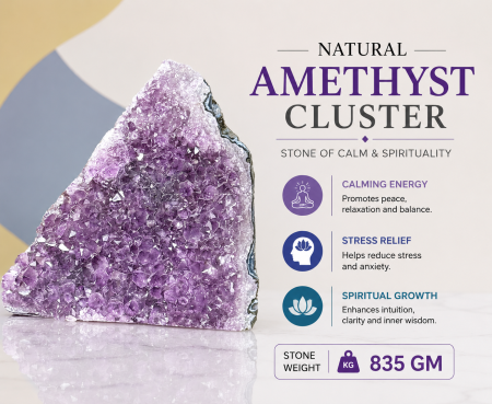 Amethyst Cluster 835 GM
