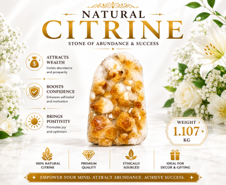 Citrine Geode Cluster 1.107 KG