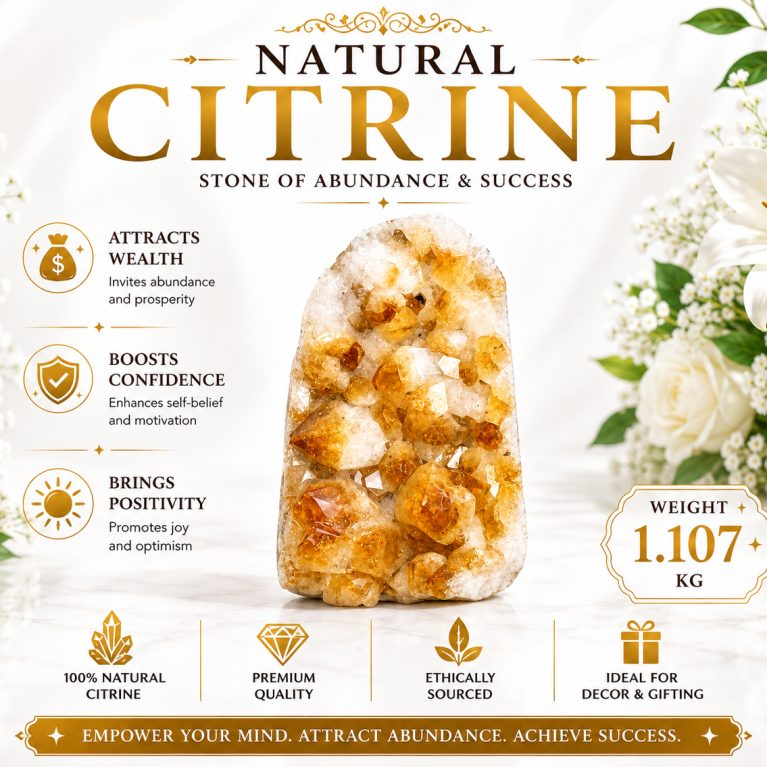 Citrine Geode Cluster 1.107 KG