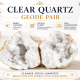 Clear Quartz Geode Pair