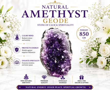 Natural Amethyst Geode 850 GM
