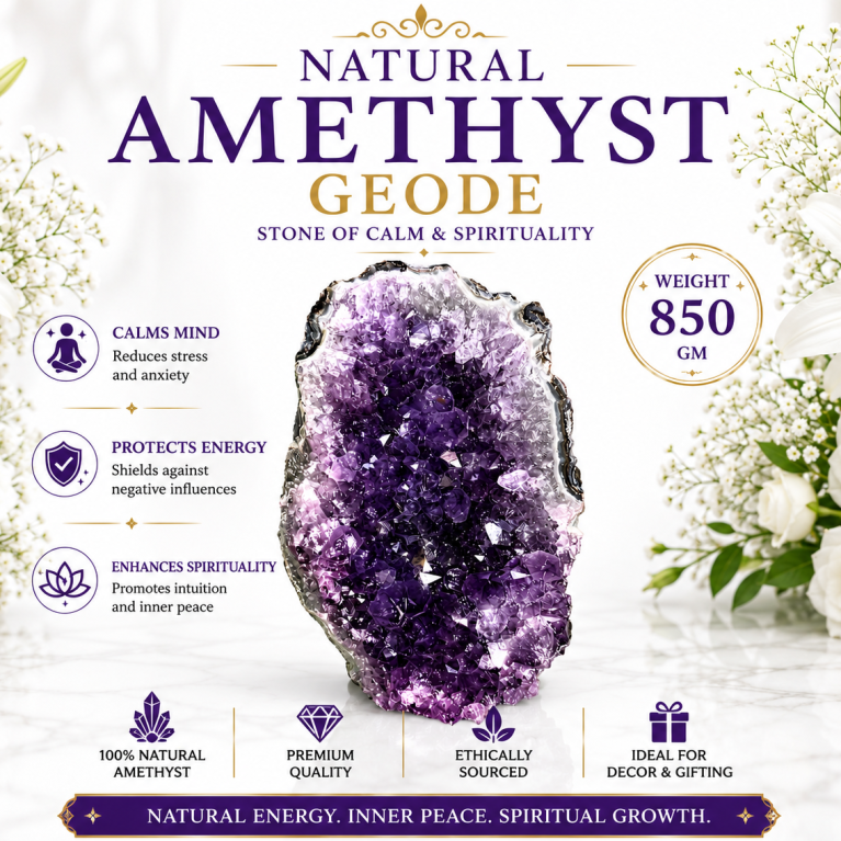 Natural Amethyst Geode 850 GM