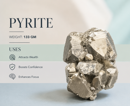 Pyrite Stone Cluster 133 GM