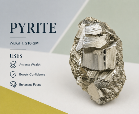 Pyrite Stone Cluster 210 GM