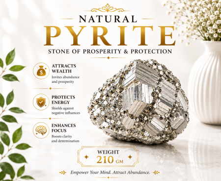 Pyrite Stone Cluster 210 GM