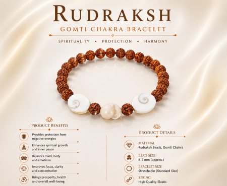Rudraksh Gomti Chakra Bracelet